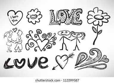 set of sketches on the theme of love