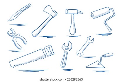 A set of sketches of tools for repairing