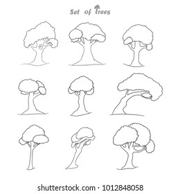 Set of sketches of trees