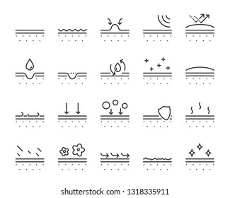set of skin icons, such as facial, alovera, gel, moisture