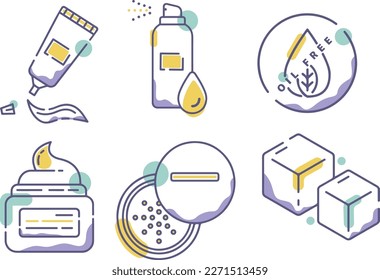 Skincare-Flachzeilensymbol
