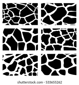set of skins of a giraffe