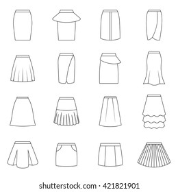 Set Skirts Vector Illustration Stock Vector (Royalty Free) 421821901 ...