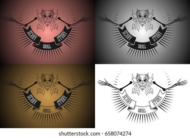 set skull banners