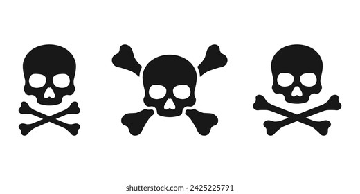 Set of skull and bones vector.