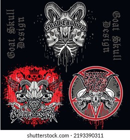 set skull, grunge vintage design t shirts