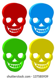 Set of the skull icons