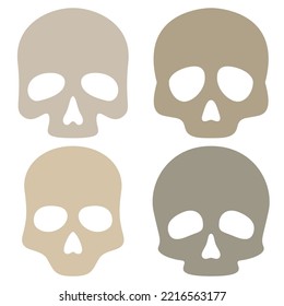 Set of Skull isolated on white background