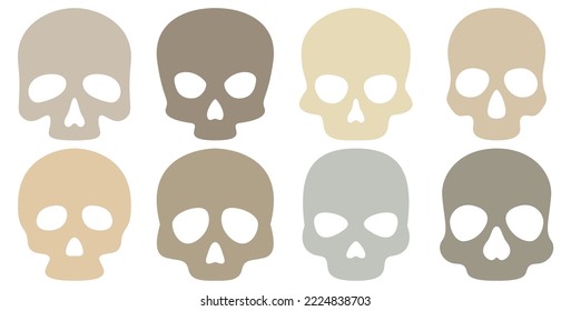 Set of Skull isolated on white background
