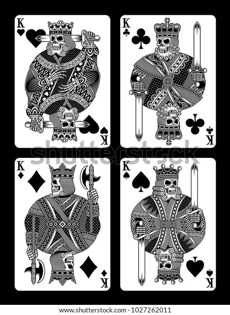 Set of Skull Playing\
Cards