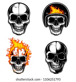 Set of skull vector