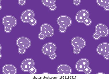 Set of skulls for halloween postcards, banners, patterns, textile