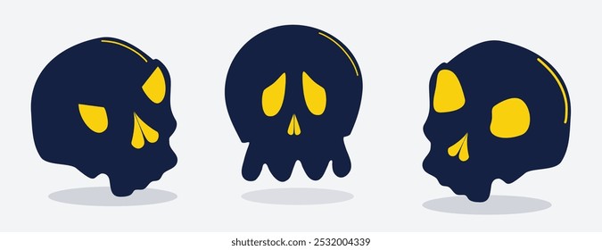 A set with skulls for a Halloween themed poster