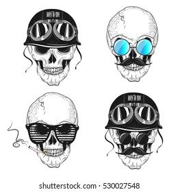 Set Skulls Vector Illustration Stock Vector (royalty Free) 530027548 