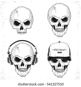 Set Skulls. Vector Illustration