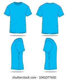 Download 4271 Royal Blue T Shirt Template Front And Back Psd File