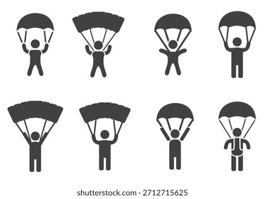 Skydiving Symbolvektorgrafik