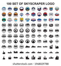 set of skyline logo , set of skyscraper vector