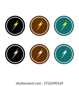 Un conjunto de elegantes iconos de rayos en varios colores y estilos, perfectos para agregar un toque moderno a sus diseños, logotipos o interfaces.