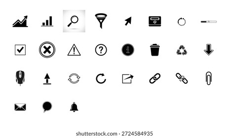 Conjunto de iconos elegantes y modernos de negocios y tecnología para el Web y el diseño App