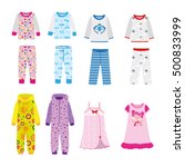 Set sleepwear for boys and girls - pajamas, nightgowns, sleep suits