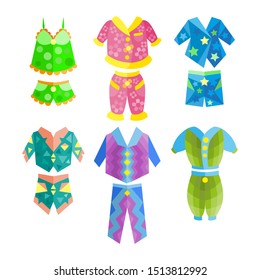 Set sleepwear for boys and girls - pajamas, nightgowns, sleep suits