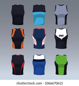 Set of sleeveless shirts
