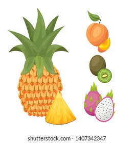 sliced pineapple clipart for kids