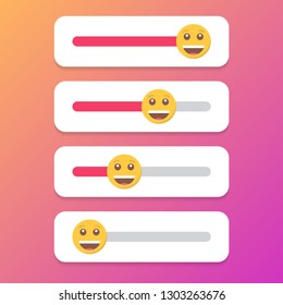 Set of slider smile for social media. Vector illustration.