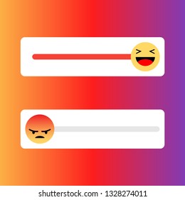 Set of slider smile for social media