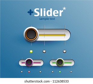 Set of sliders