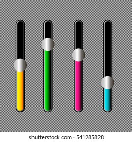 set of sliders for web interface