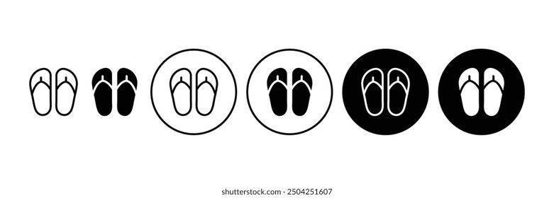 Set of Slippers icon collection. Flip flops symbol. vector Illustration.