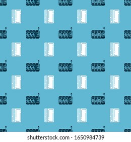 Set Slot machine and Deck of playing cards on seamless pattern. Vector