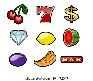 Set of slot machine Icons