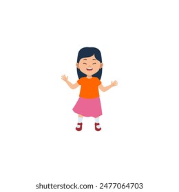 conjunto de niños Pequeños en ropa naranja jugando