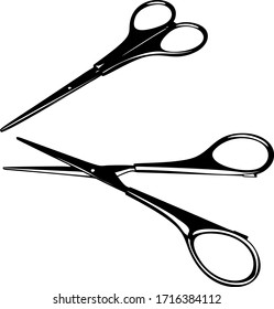 Set of small scissors vector