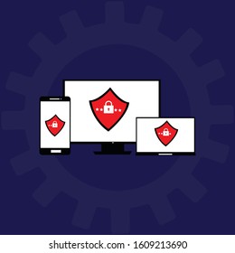 A set of smart devices and gadgets, computer hardware and electronics. Electronic device icons for web and mobile vector lines. Editable stroke. 48x48 pixels.