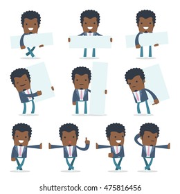 Set of Smart and Funny Character Startup entrepreneur leaned against the wall and shares information for using in presentations, etc.