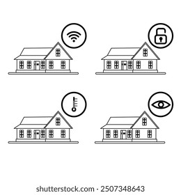 Eine Reihe von Smart-Home-Symbolen