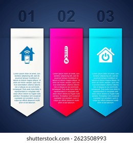 Set Smart home remote control system, Humidity and . Business infographic template. Vector