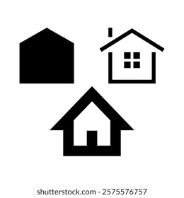 Set of Smart house logo. Smart home logo icon with wireless connection concept. 