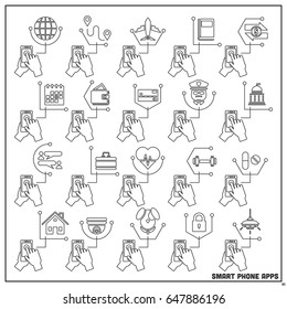 Set of Smart Phone Application Icons