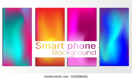 set of smart phone background full color illustrator