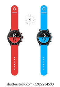 Set Smart Watch Illustration Vector