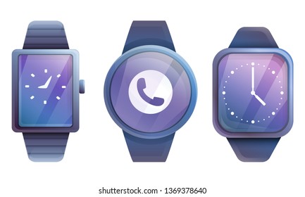 set of smart watches, vector illustration