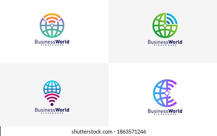 Set of Smart world logo vector template, Creative world logo design concepts