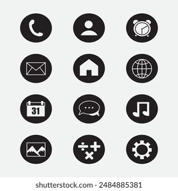 conjunto de smartphone bueno para logotipo, símbolo, elemento de Diseño gráfico
