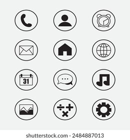 conjunto de smartphone bueno para logotipo, símbolo, elemento de Diseño gráfico