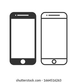 Set Smartphone icon vector, mobile Illustration